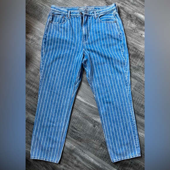 Striped Blue Jeans - Picture 1 of 7